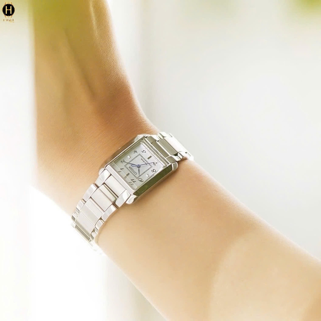 Đồng Hồ Nữ Citizen Quartz Eco-Drive L Bianca Silver Tone Watch 21.5mm EW5600-87D