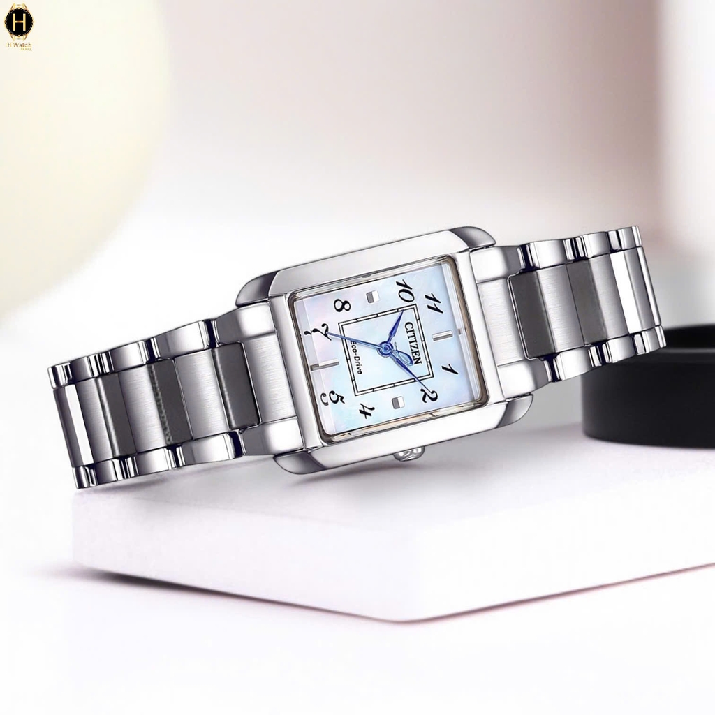 Đồng Hồ Nữ Citizen Quartz Eco-Drive L Bianca Silver Tone Watch 21.5mm EW5600-87D