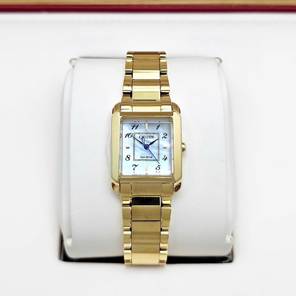 Đồng Hồ Nữ Citizen Quartz Eco-Drive L Bianca Gold Tone Watch 21.5mm EW5602-81D