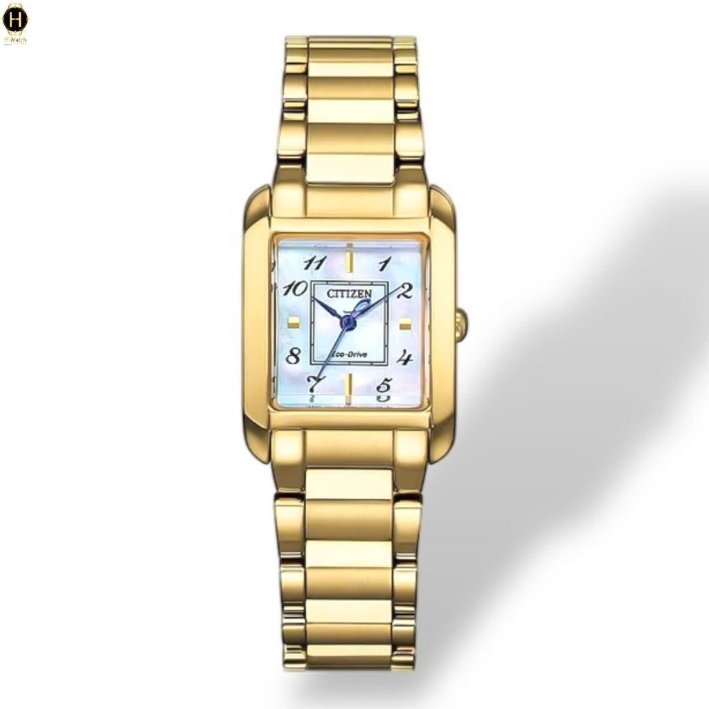 Đồng Hồ Nữ Citizen Quartz Eco-Drive L Bianca Gold Tone Watch 21.5mm EW5602-81D