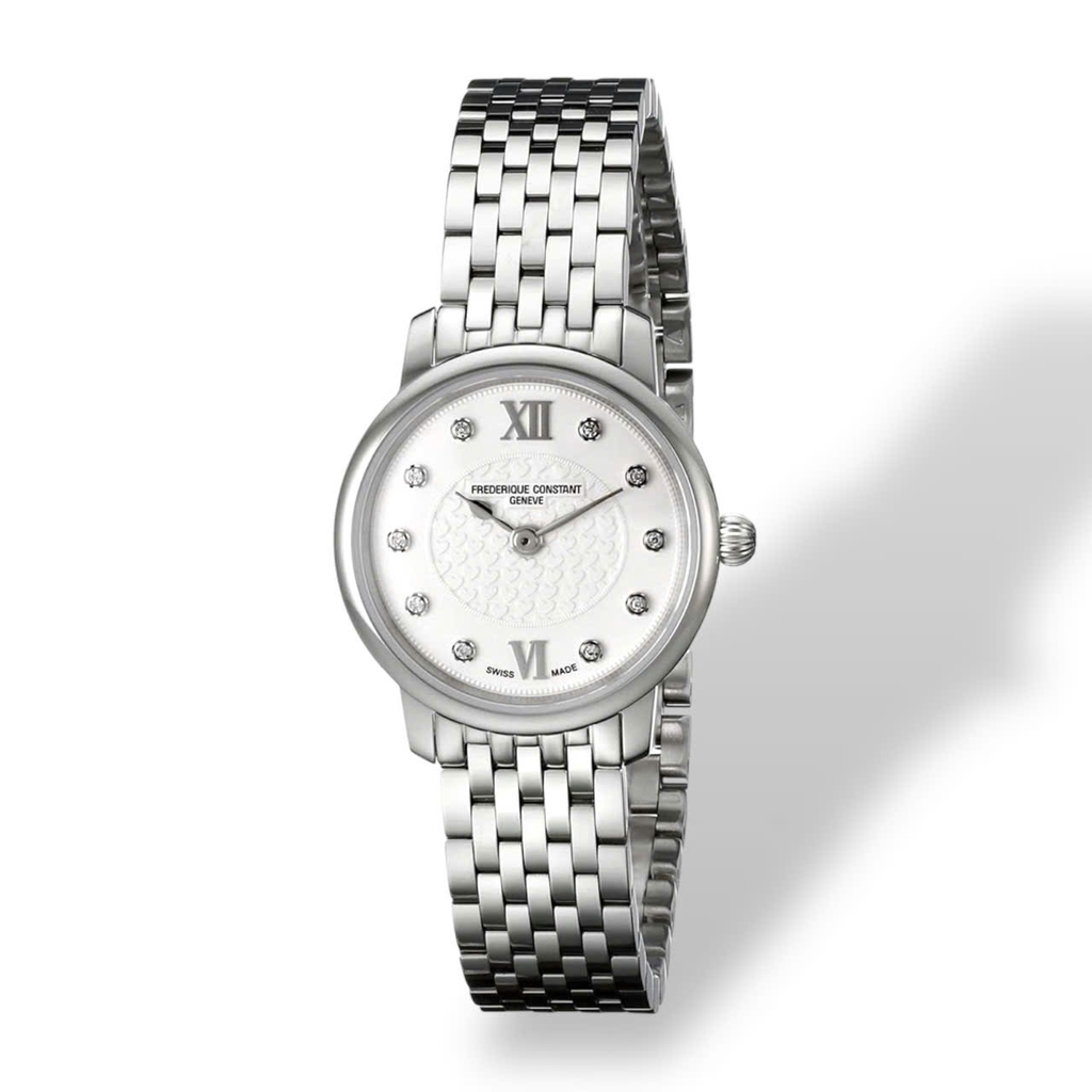 Đồng Hồ Nữ Frederique Constant Quartz Slimline Diamond FC-200WHDS6B
