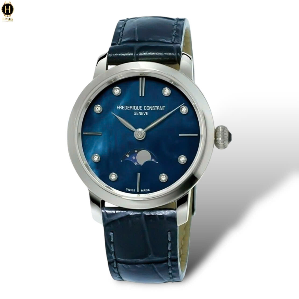 Đồng Hồ Nữ Frederique Constant Quartz Geneve Slimline Moonphase FC-206MPND1S6 (  FC206MPND1S6 )