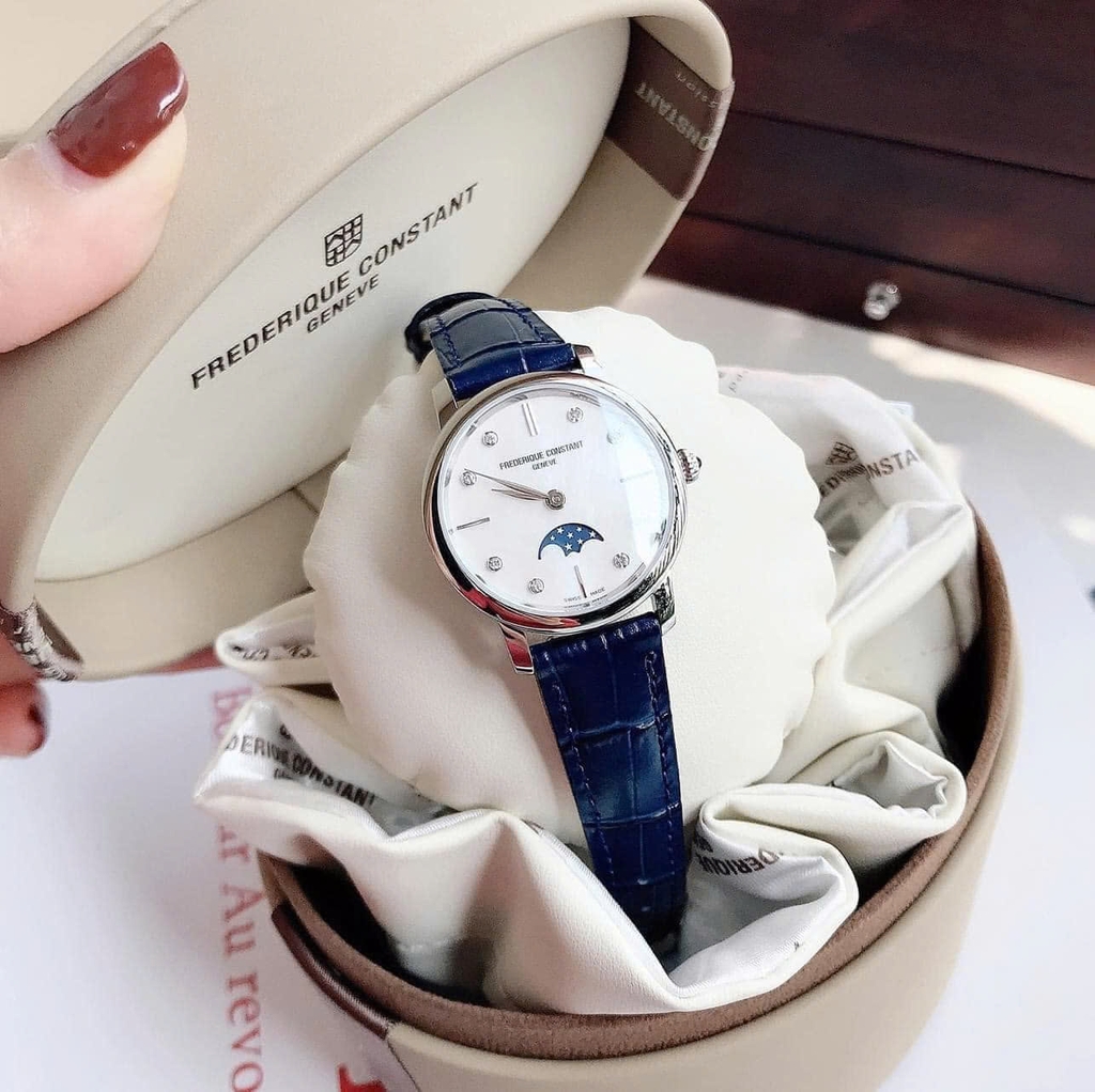Đồng Hồ Nữ Frederique Constant Quartz Slimline Moonphase FC-206MPWD1S6 ( FC206MPWD1S6 )