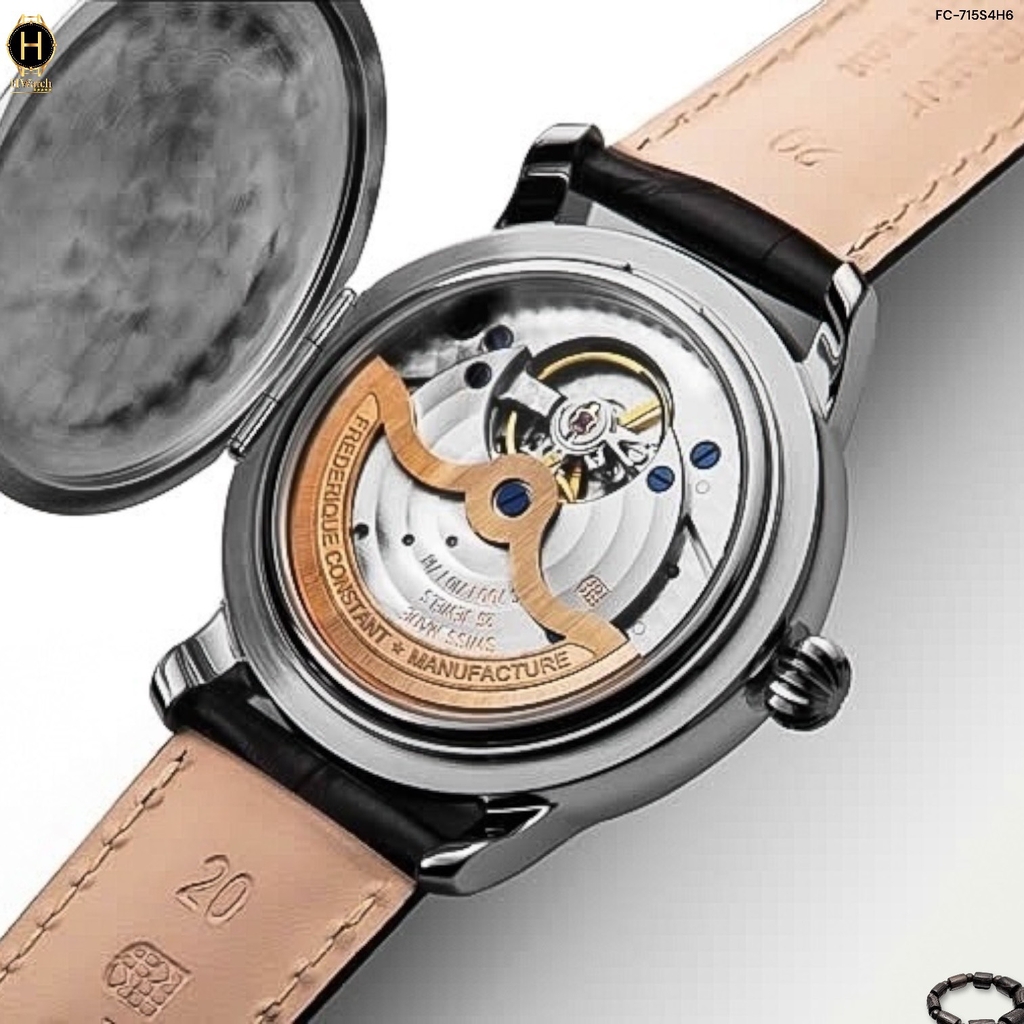 Đồng Hồ Nam Frederique Constant Automatic MoonPhase FC-715S4H6 ( FC715S4H6 ) Dây Da Mặt Trắng Sapphire