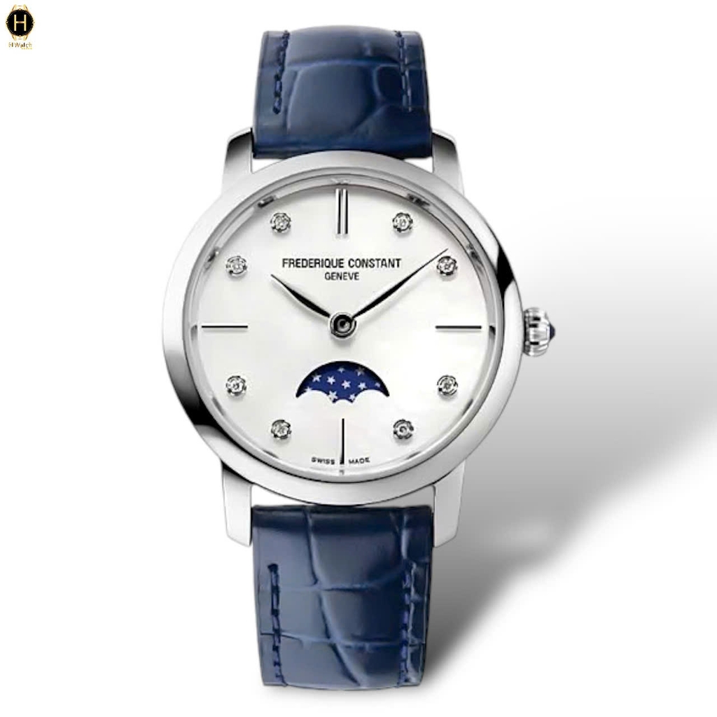Đồng Hồ Nữ Frederique Constant Quartz Slimline Moonphase FC-206MPWD1S6 ( FC206MPWD1S6 )