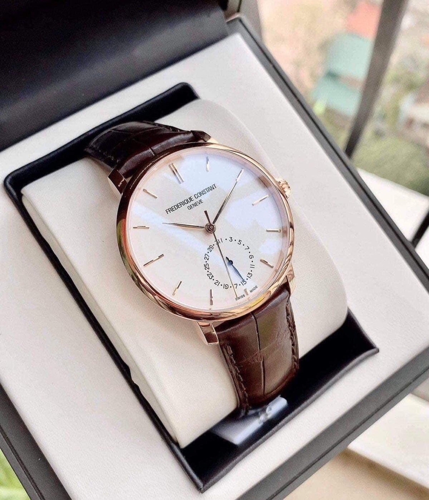 Đồng Hồ Nam Frederique Constant Automatic FC-710V4S4 Dây Da Vỏ Vàng Hồng Mặt Trắng