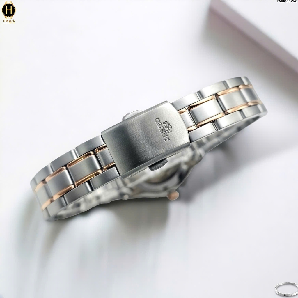 Đồng Hồ Nữ Orient Automatic FNR1Q002W0 Dây Thép Vỏ Demi Rose Mặt Trắng
