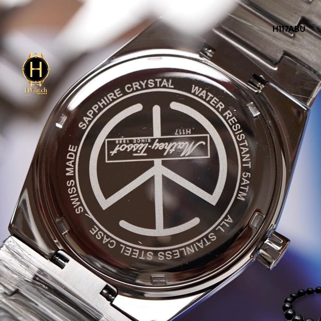 Đồng Hồ Nam Mathey Tissot Quartz  H117ABU PRX Dây Thép Mặt Xanh