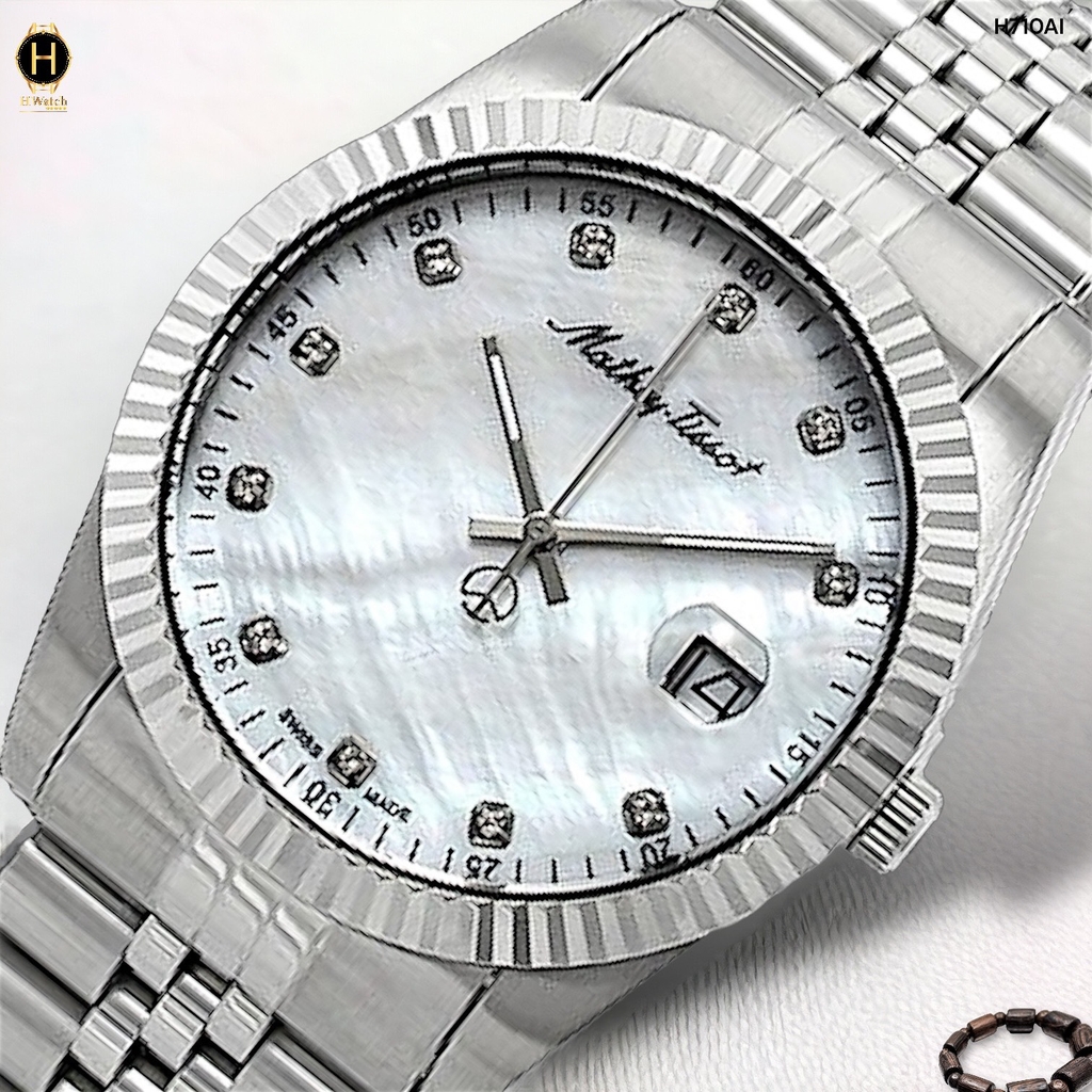 Đồng Hồ Nam Mathey Tissot Quartz H710AI Dây Thép Mặt Trắng