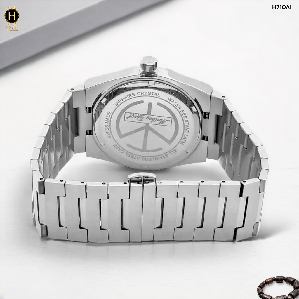 Đồng Hồ Nam Mathey Tissot Quartz H710AI Dây Thép Mặt Trắng