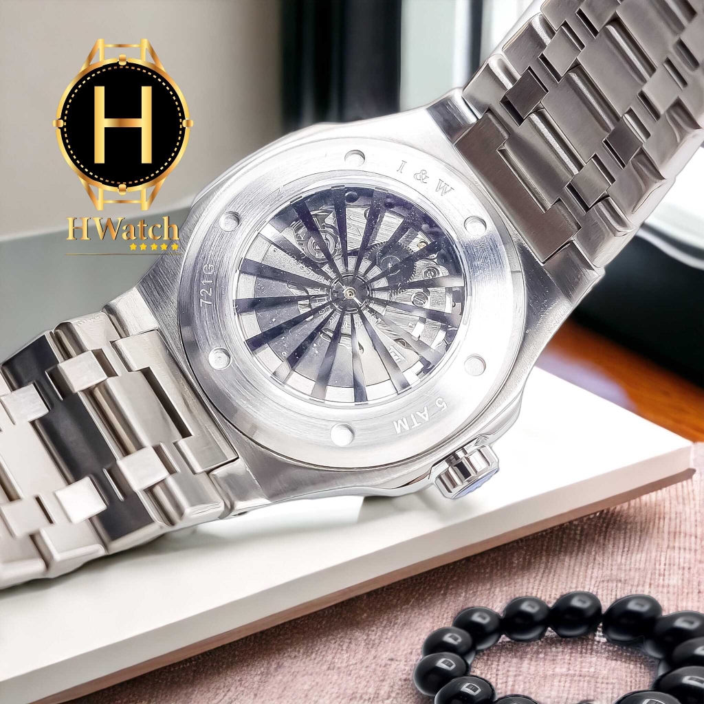 Đồng Hồ Nam I&W Carnival Automatic 721G1 Dây Thép Vỏ Trắng Mặt Xanh Sapphire