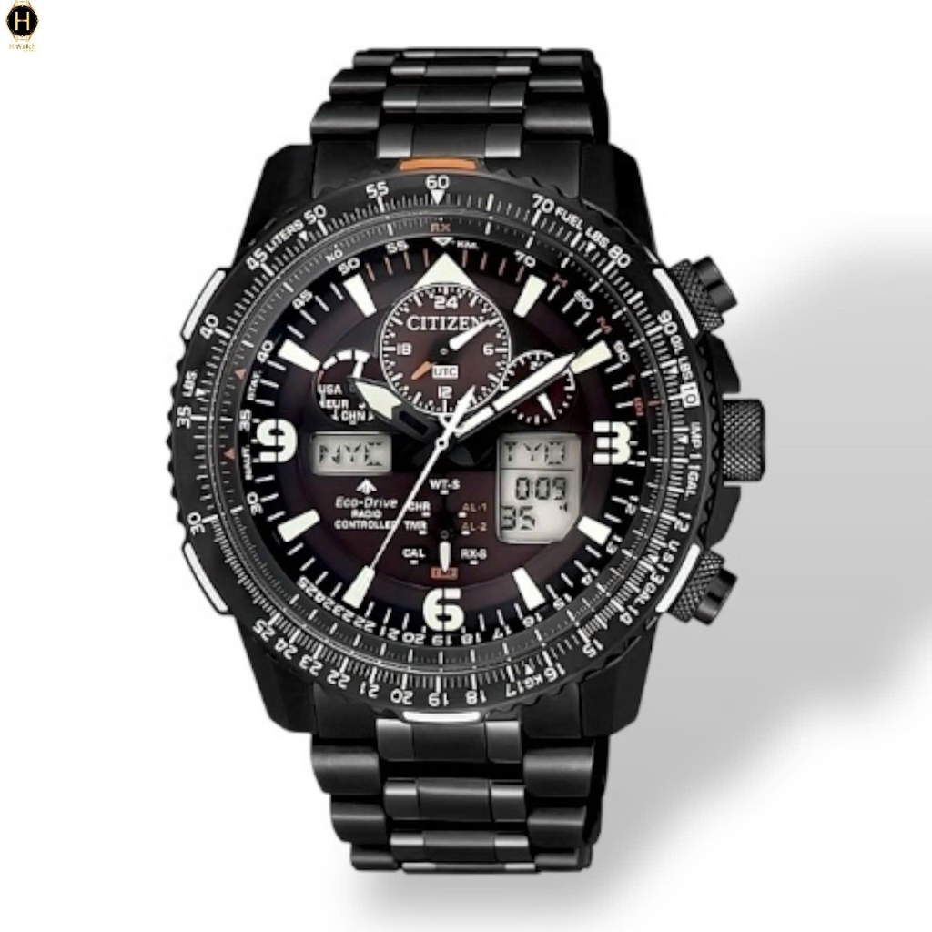 Đồng Hồ Nam Citizen Quartz Eco-Drive Promaster Radio Controlled Black JY8085-81E