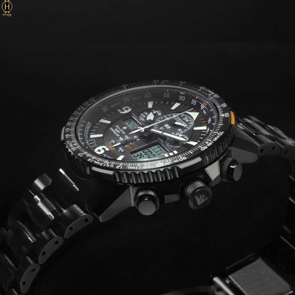 Đồng Hồ Nam Citizen Quartz Eco-Drive Promaster Radio Controlled Black JY8085-81E