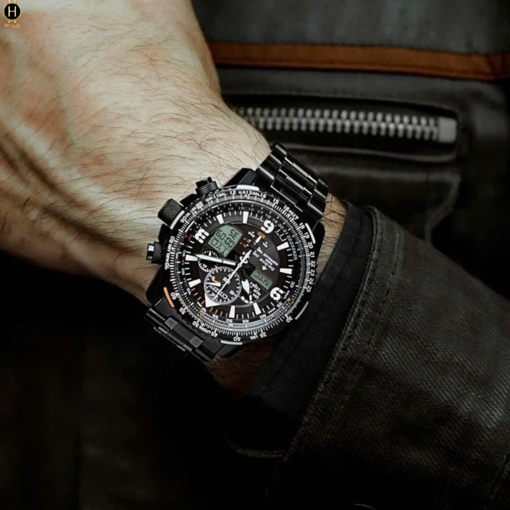 Đồng Hồ Nam Citizen Quartz Eco-Drive Promaster Radio Controlled Black JY8085-81E