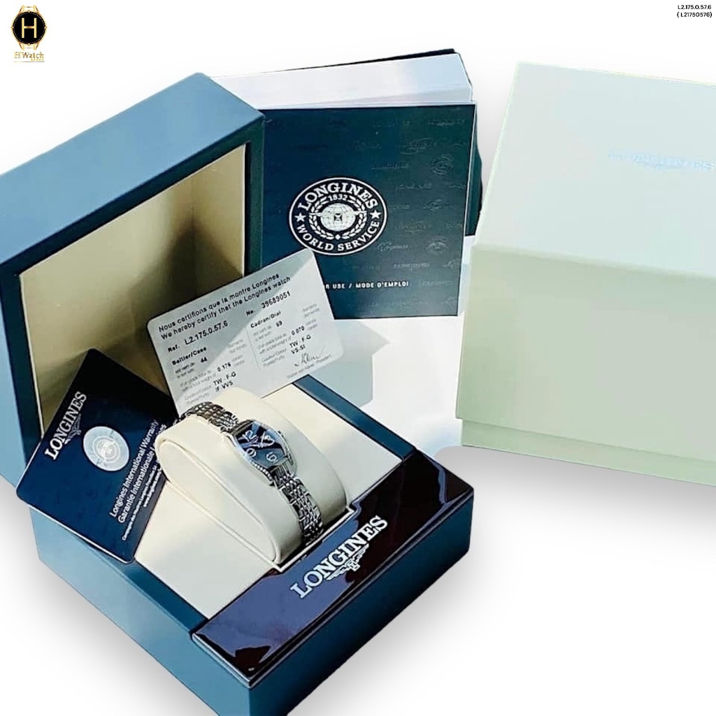 Đồng Hồ Nữ Longines Quartz Evidenza Diamond Arabic Bracelet L2.175.0.57.6 (L21750576) Dây Thép Mặt Đen Sapphire.