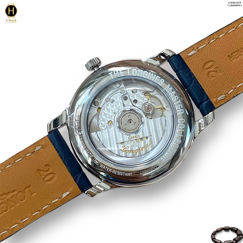 Đồng Hồ Nam Longines Automatic Master Collection Diamond L2.628.4.97.0 (L26284970) Dây Da Mặt Xanh Lam Sapphire