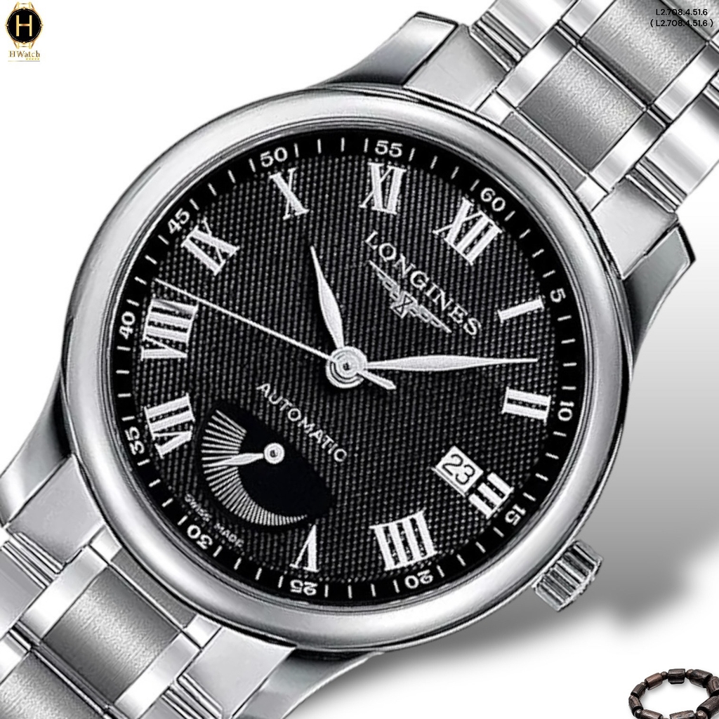 Đồng Hồ Nam Longines Automatic Master Collection L2.708.4.51.6 (L2.708.4.51.6) Dây Thép Mặt Đen Sapphire.