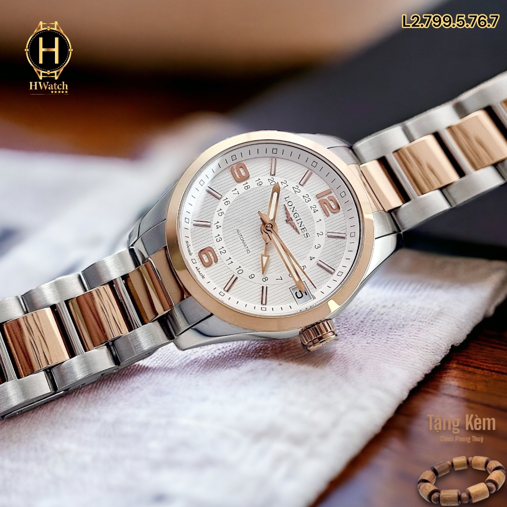 Đồng Hồ Nam Longines Automatic L2.799.5.76.7 ( L27995767 ) Conquest Automatic Classic Tone Demi Rose