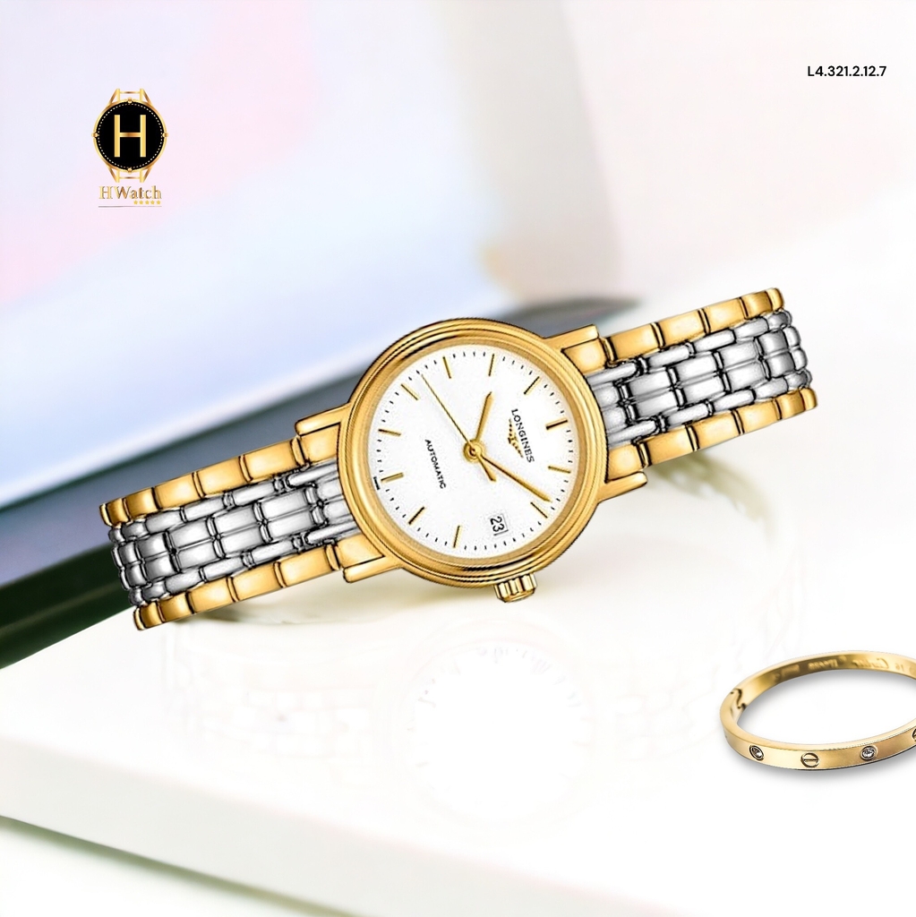 Đồng Hồ Nữ Longines Automatic L4.321.2.12.7 (L43212127) Présence Sapphire