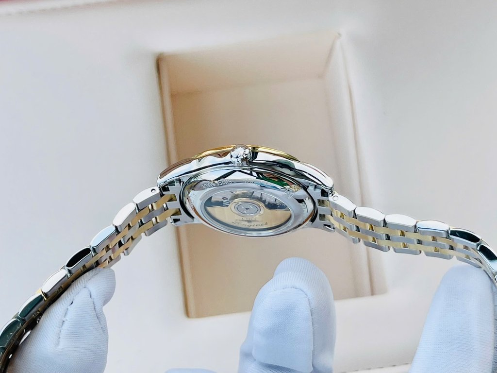 Đồng Hồ Nữ Longines Automatic Flagship L4.374.3.22.7 (L43743227) Dây Thép Demi Mặt Trắng Sapphire