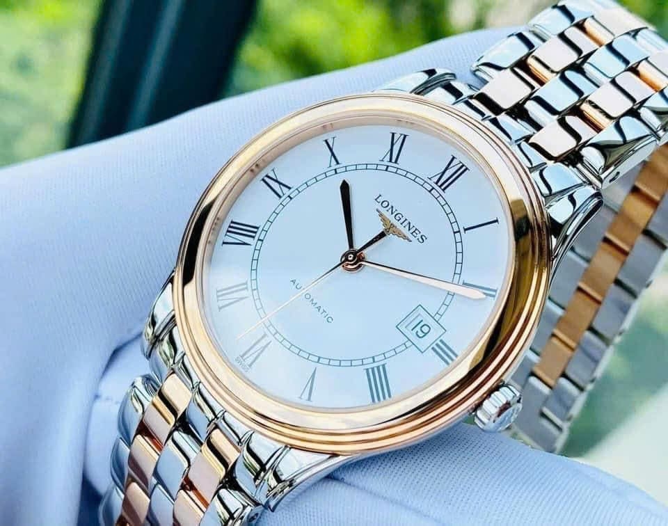 Đồng Hồ Nam Longines Automatic Flagship L4.974.3.91.7 ( L49743917 ) Dây Thép Trắng Mặt Trắng Sapphire