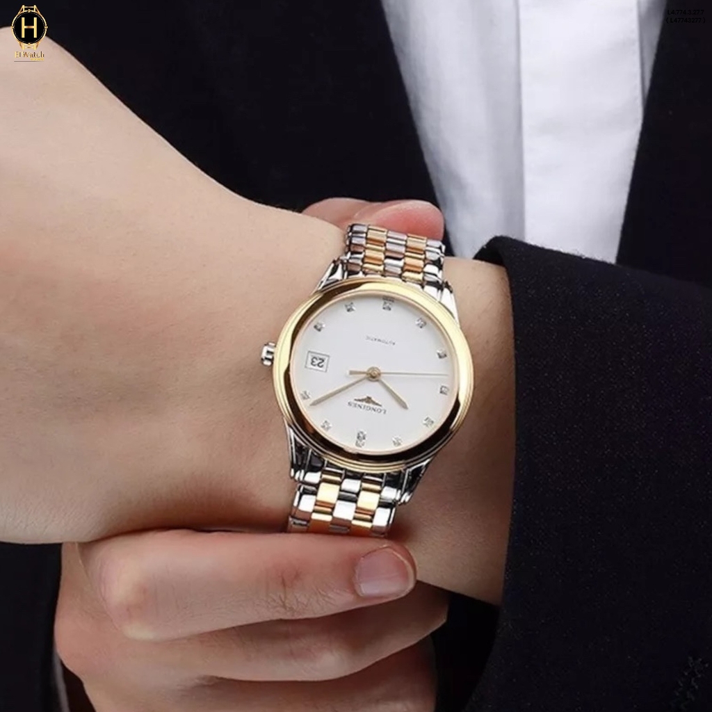 Đồng Hồ Nam Longines Automatic Flagship Demi Gold Diamond L4.774.3.27.7 ( L47743277 )