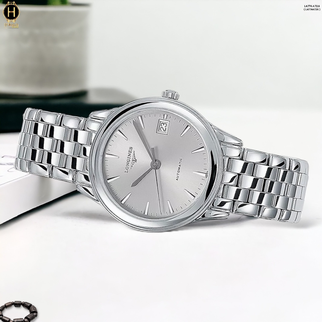 Đồng Hồ Nam Longines Automatic Flagship L4.774.4.72.6 (L47744726) Dây Thép Mặt Xám Sapphire.
