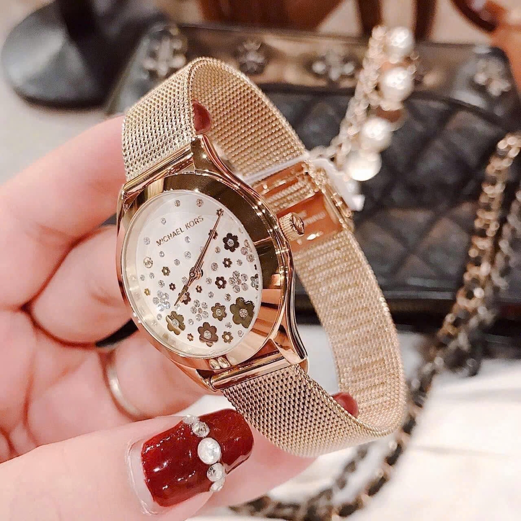 Đồng Hồ Nữ Michael Kors Quartz Slim Runway MK4383