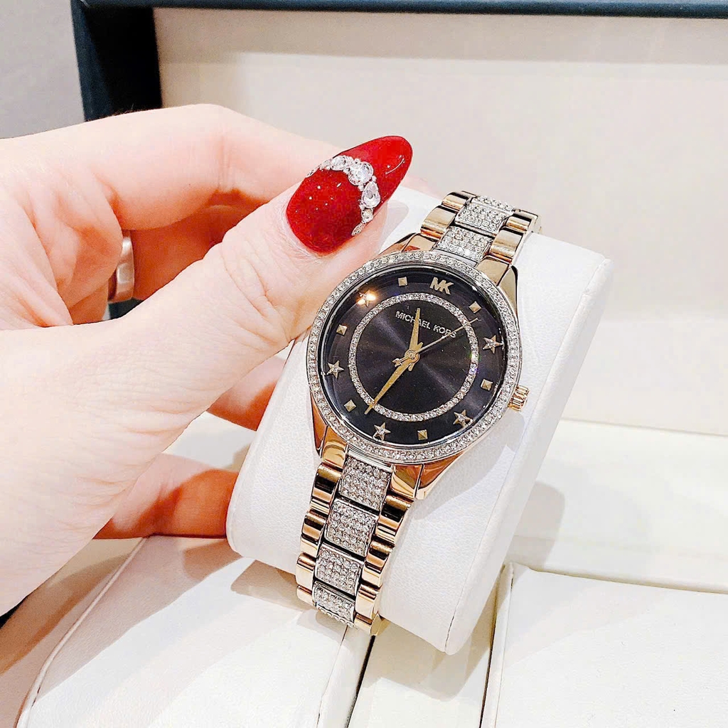 Đồng Hồ Nữ Michael Kors Quartz Lauryn Mini Pavé MK4403