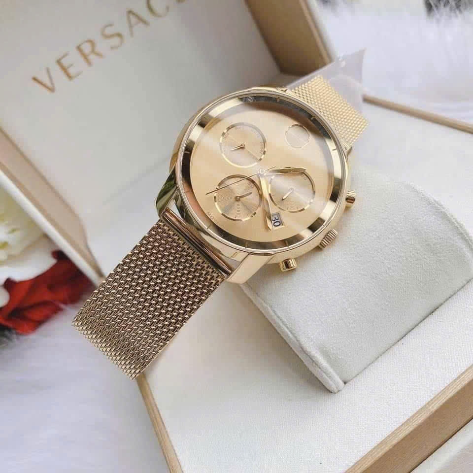 Đồng Hồ Nam Movado Quartz Bold Swiss Gold-Tone Chronograph 3600372