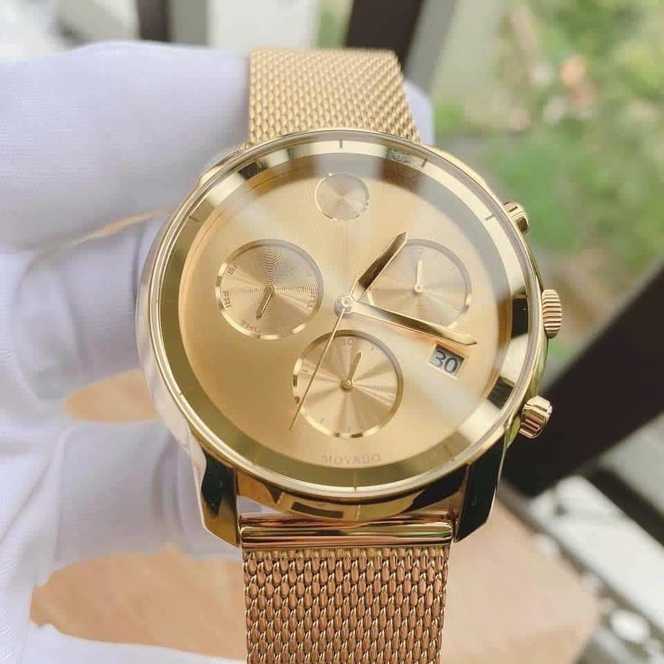 Đồng Hồ Nam Movado Quartz Bold Swiss Gold-Tone Chronograph 3600372