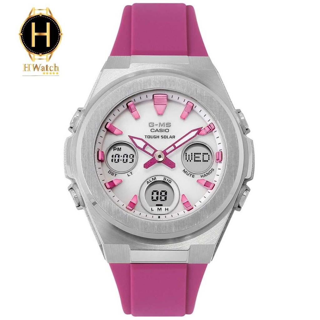 Đồng Hồ Nữ Casio BABY-G  MSG-S600-4ADR Pin Điện Tử Dây Nhựa Hồng Mặt Trắng