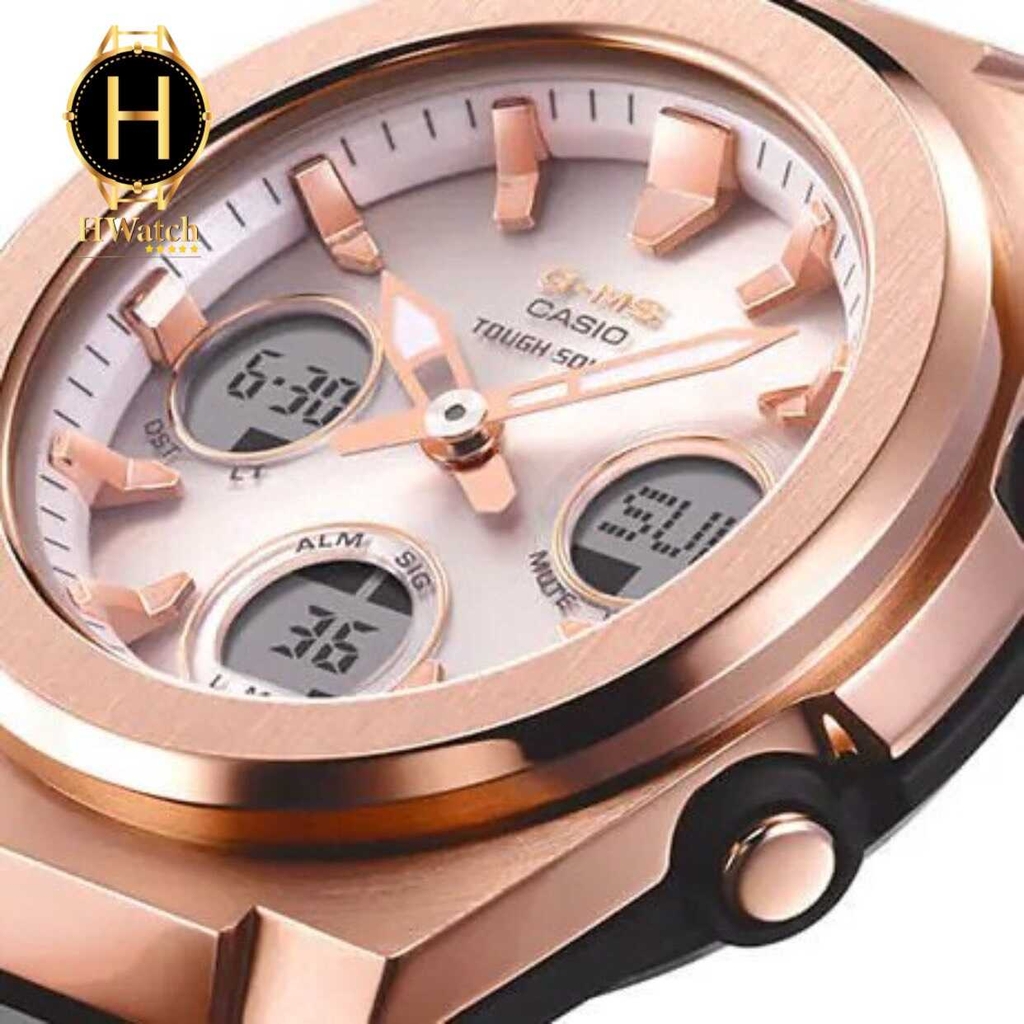 Đồng Hồ Nữ Casio Baby G  MSG-S600G-1ADR Dây Nhựa Đen Vỏ Rose