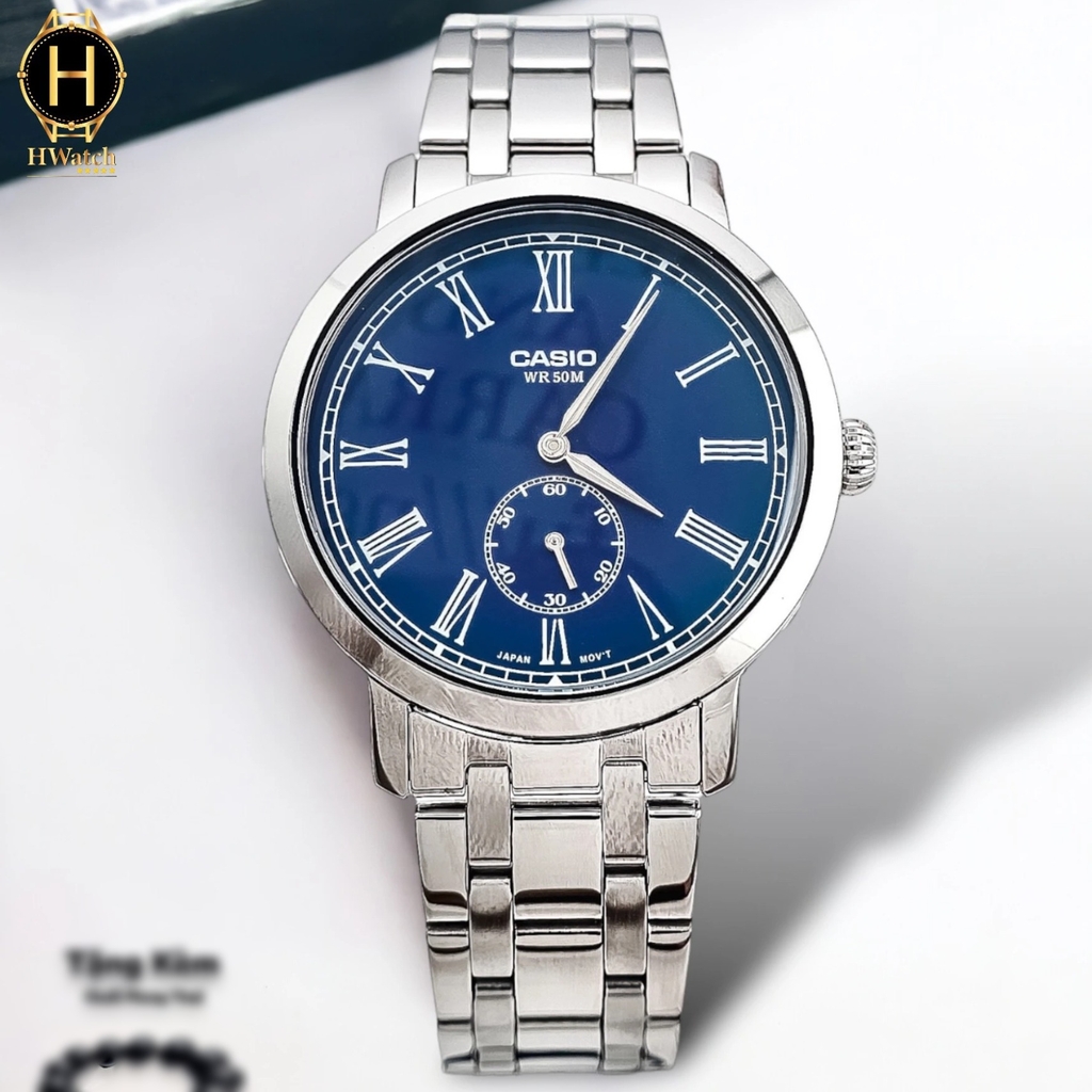 Đồng Hồ Nam Casio Quartz MTP-E150D-2BVDF Dây Sắt Mặt Xanh Dương