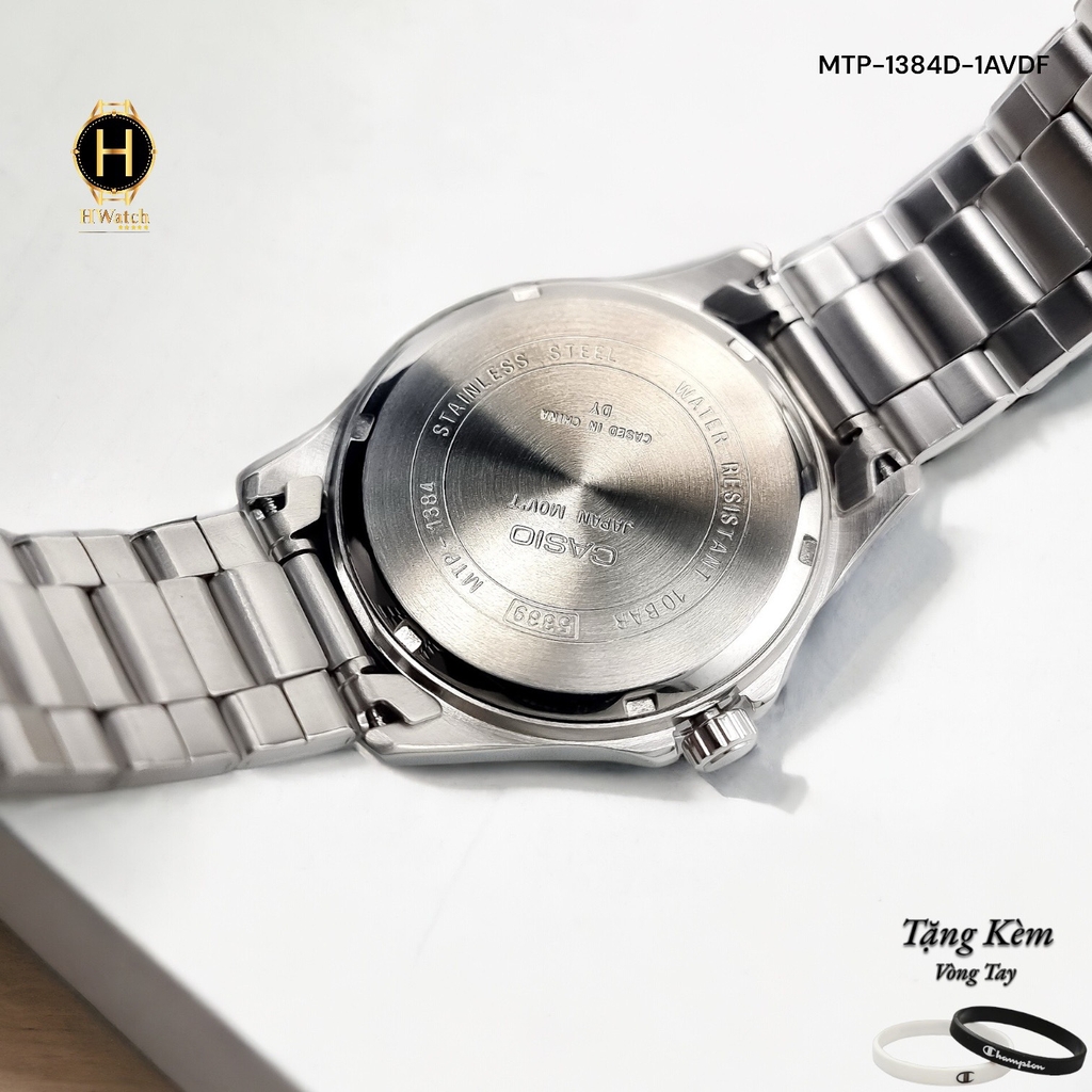 Đồng Hồ Nam Casio Quartz MTP-1384D-1AVDF Dây Sắt Mặt Đen