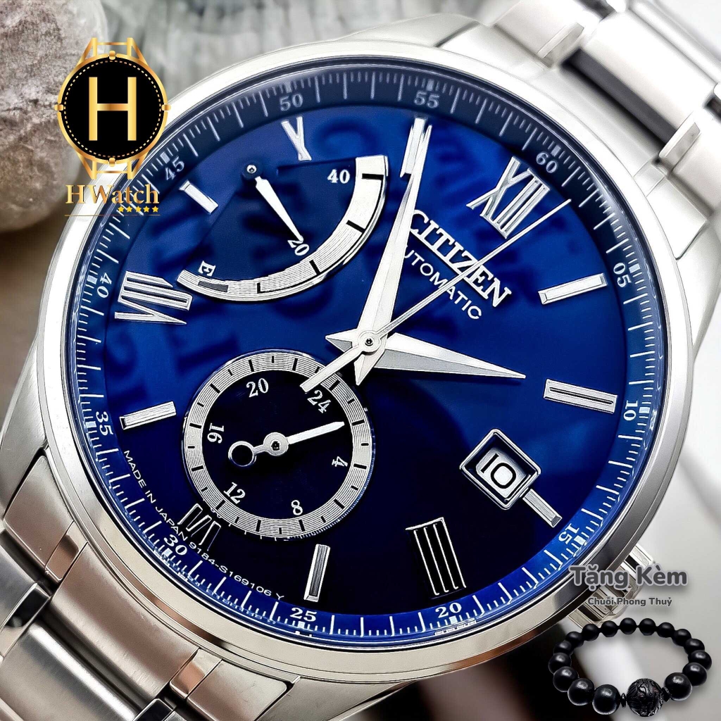 Đồng Hồ Nam Citizen Automatic Mechanical Classical Line Multi Hands NB3001-61M Blue