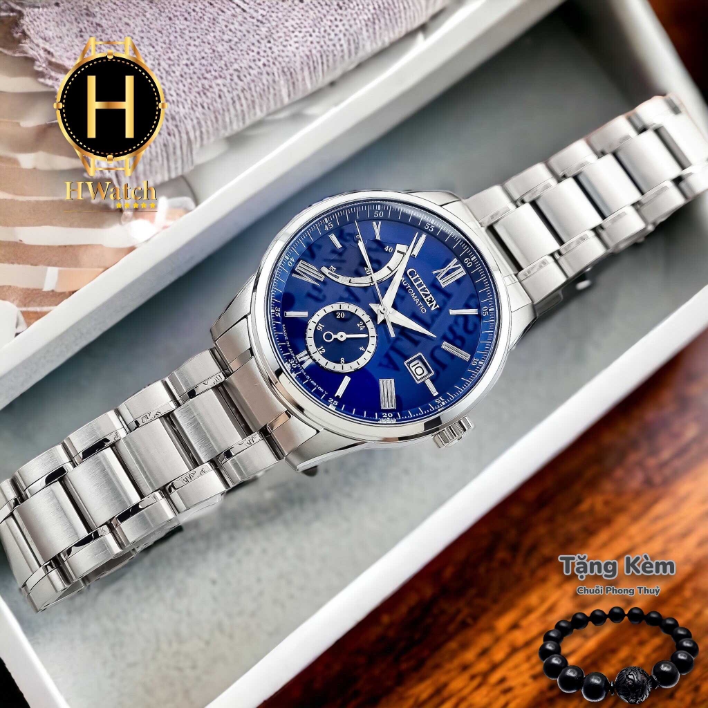 Đồng Hồ Nam Citizen Automatic Mechanical Classical Line Multi Hands NB3001-61M Blue