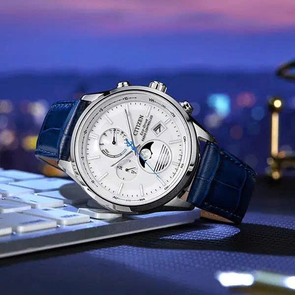 Đồng Hồ Nam Citizen Quartz Eco-Drive Radio Controlled Moon Phase BY1030-09A
