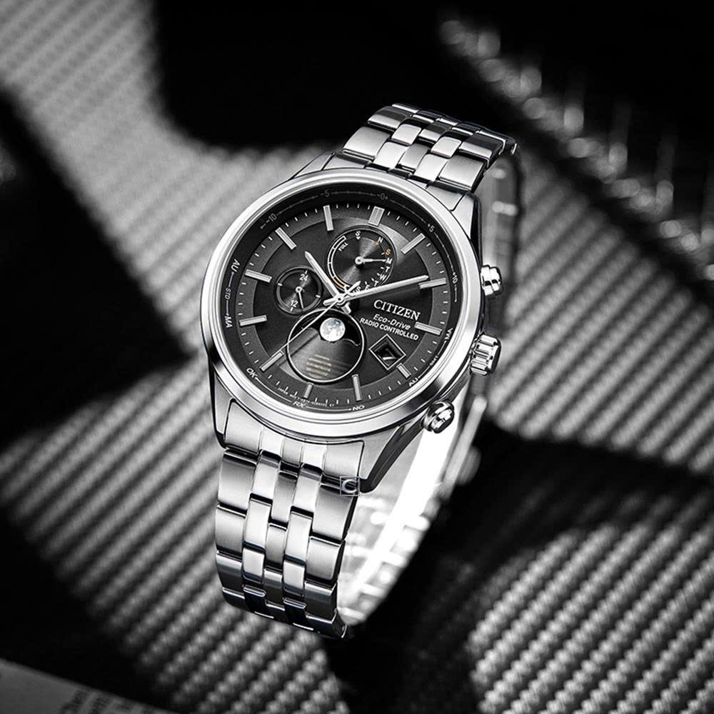 Đồng Hồ Nam Citizen Quartz Eco-Drive Radio Controlled Moon Phase BY1030-50E