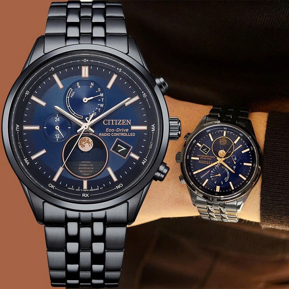 Đồng Hồ Nam Citizen Quartz Eco-Drive Radio Controlled Moon Phase BY1035-56L