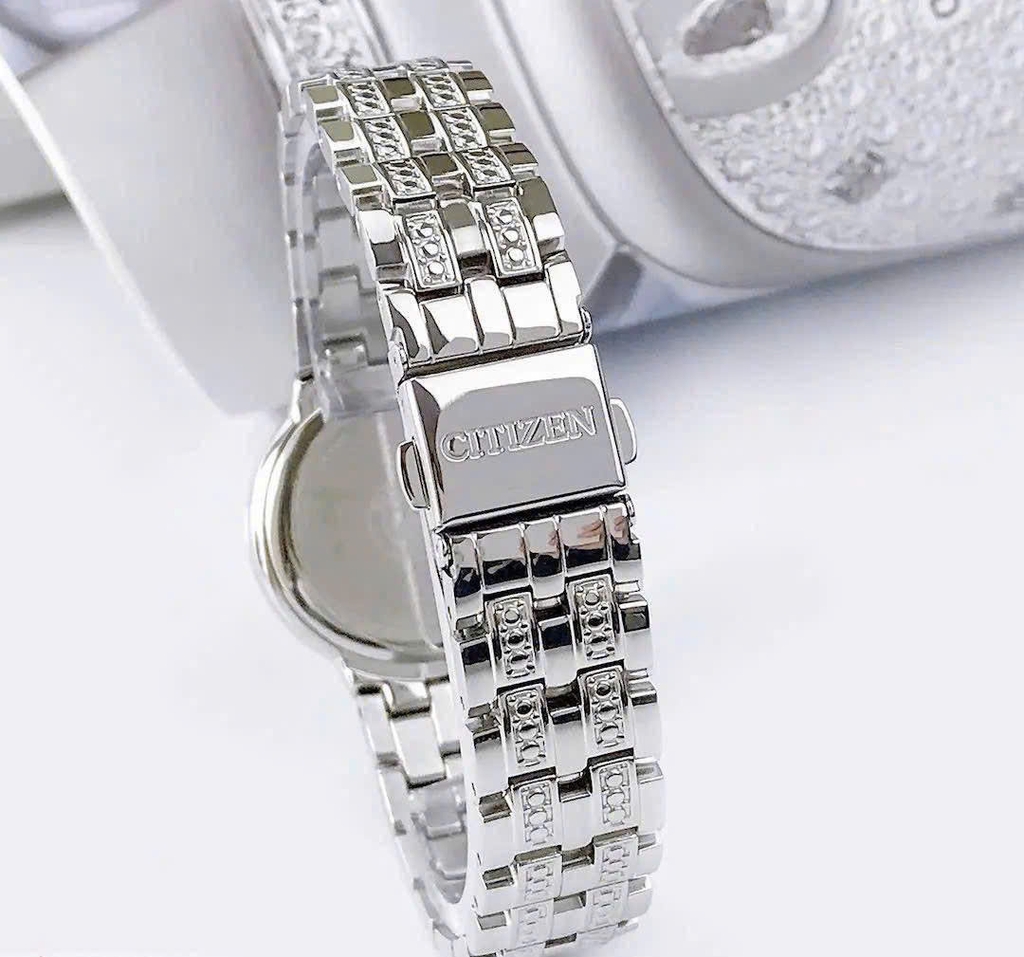 Đồng Hồ Nữ Citizen Quartz Eco-Drive Silhouette Crystal EW2341-63A