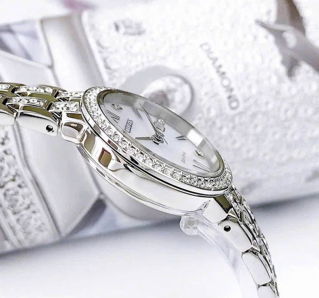 Đồng Hồ Nữ Citizen Quartz Eco-Drive Silhouette Crystal EW2341-63A