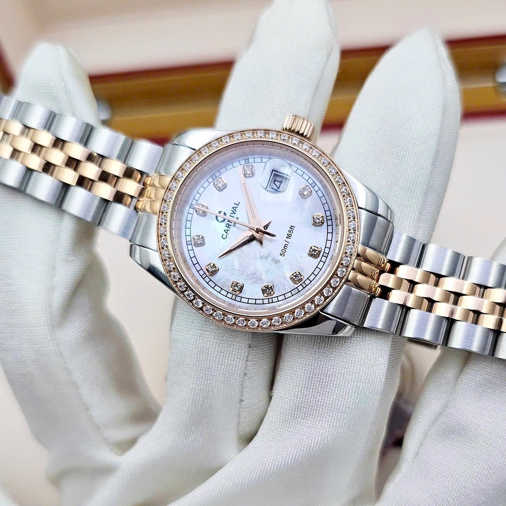 Đồng Hồ Nữ Carnival Quartz 8131L2-CH-TK