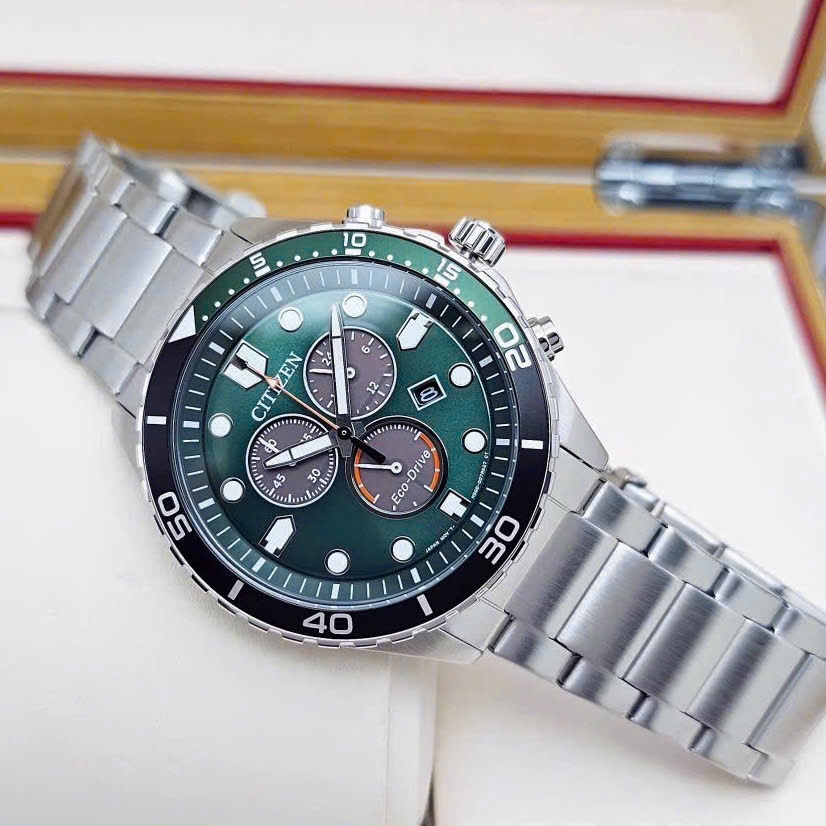 Đồng Hồ Nam Citizen Quartz Eco-Drive Chronograph AT2561-81X