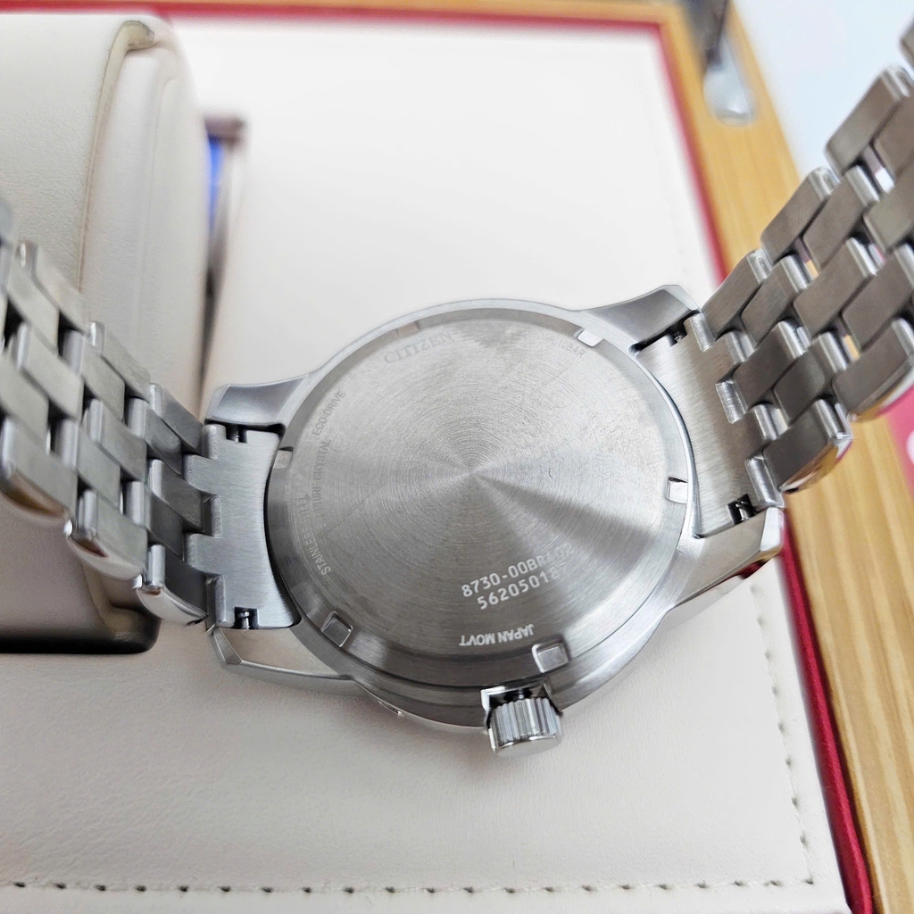 Đồng Hồ Nam Citizen Quartz Eco-Drive Calendrier Moon Phase Blue BU0088-51H