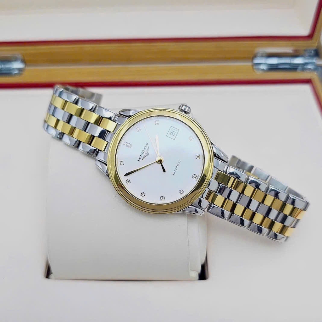 Đồng Hồ Nam Longines Automatic Flagship Demi Gold Diamond L4.774.3.27.7 ( L47743277 )