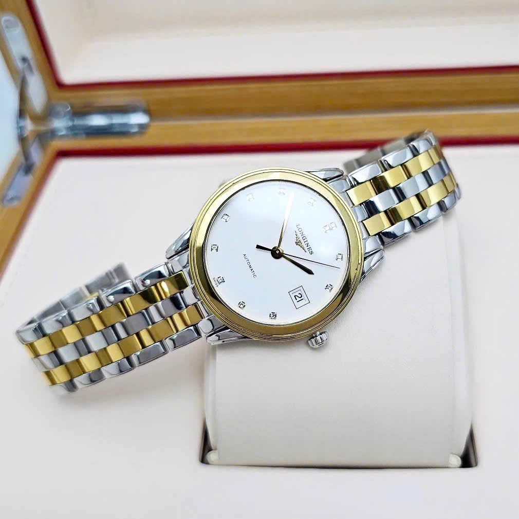 Đồng Hồ Nam Longines Automatic Flagship Demi Gold Diamond L4.774.3.27.7 ( L47743277 )