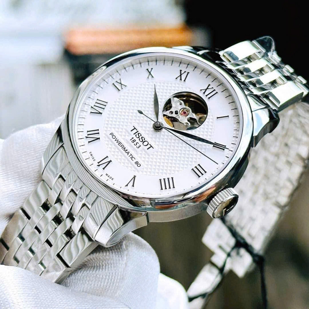 Đồng Hồ Nam Tissot Automatic Le Locle Powermatic 80 Open Heart  T006.407.11.033.02 ( T0064071103302 )