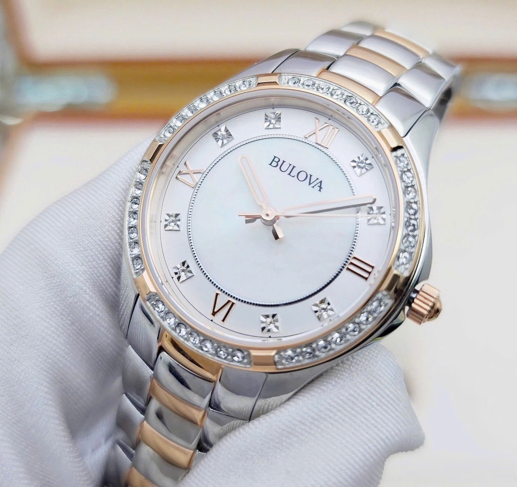 Đồng Hồ Nữ Bulova Quartz Crystal Accents 98L304