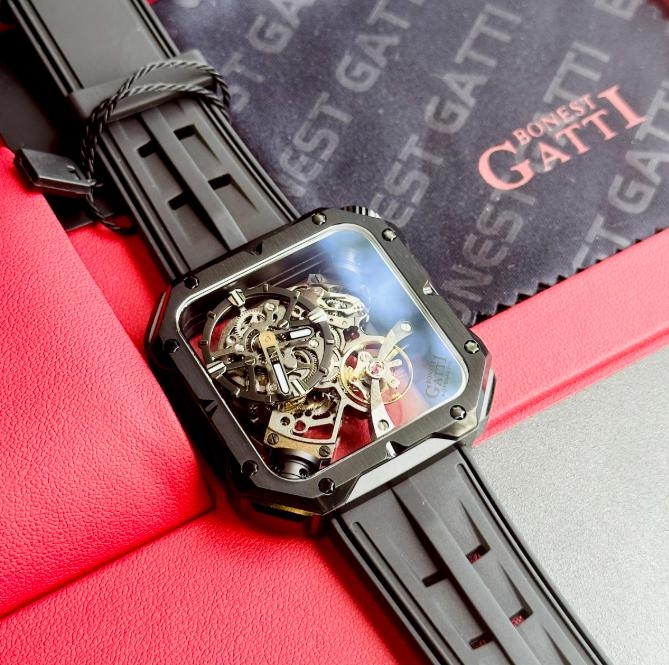 Đồng Hồ Nam Bonest Gatti Automatic Mechanical Movement BG5804-A2 ( BG5804 ) Mặt Vuông Black